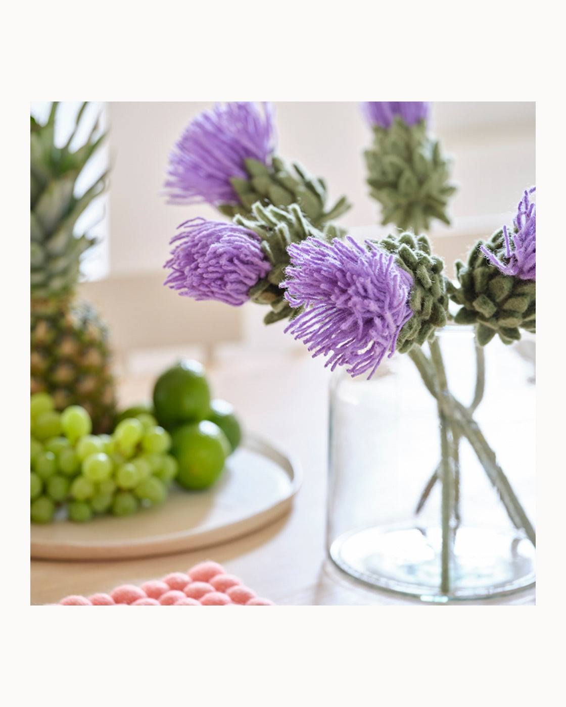 Fleur artichaut Blooming en laine – vue principale 4:5