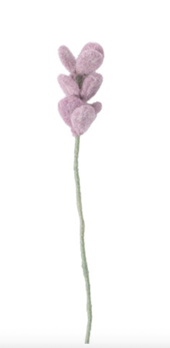 Fleur lavande en laine – vue 2