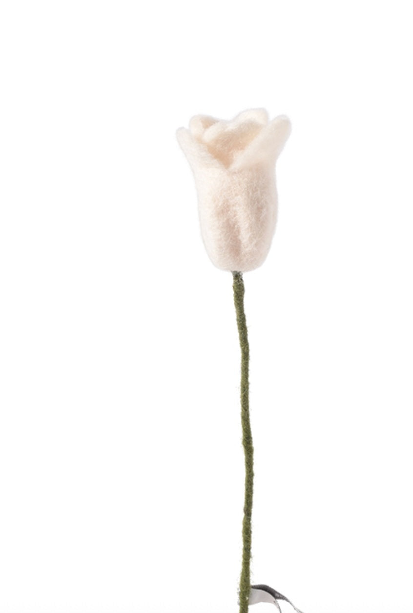 Fleur tulipe en laine – vue 6