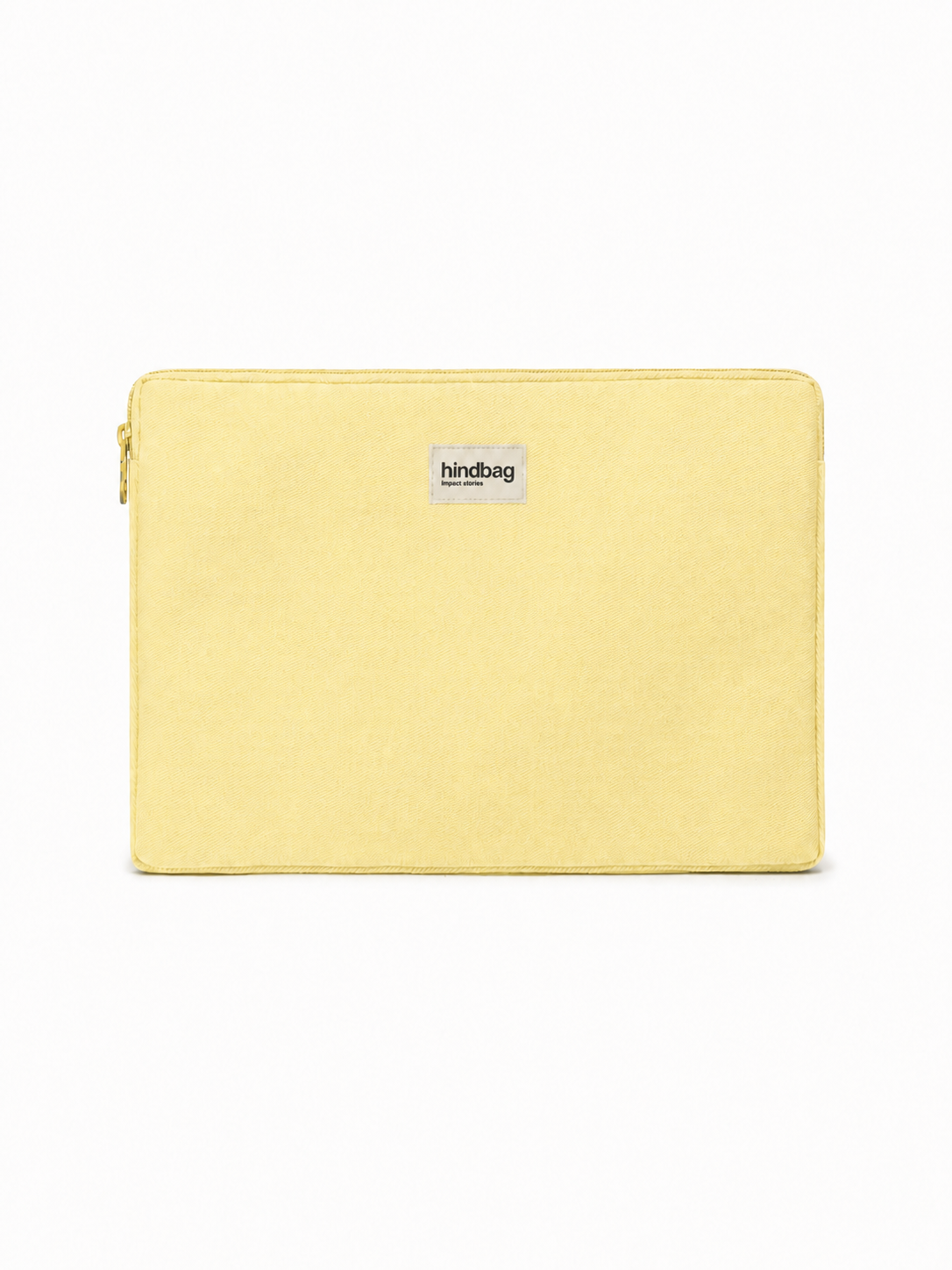 Housse ordinateur Ava 15 pouces jaune citron Hindbag vue de face
