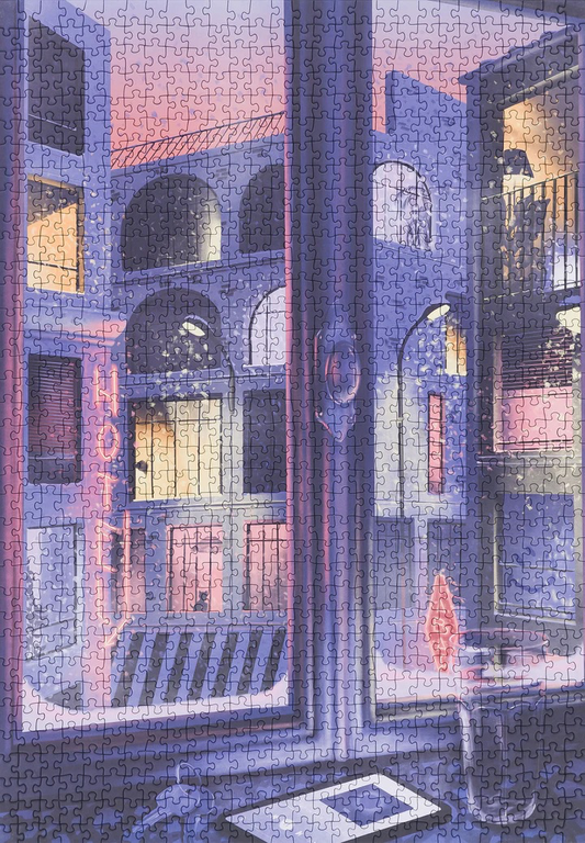 Illustration du puzzle La neige qui tombe Jour Férié