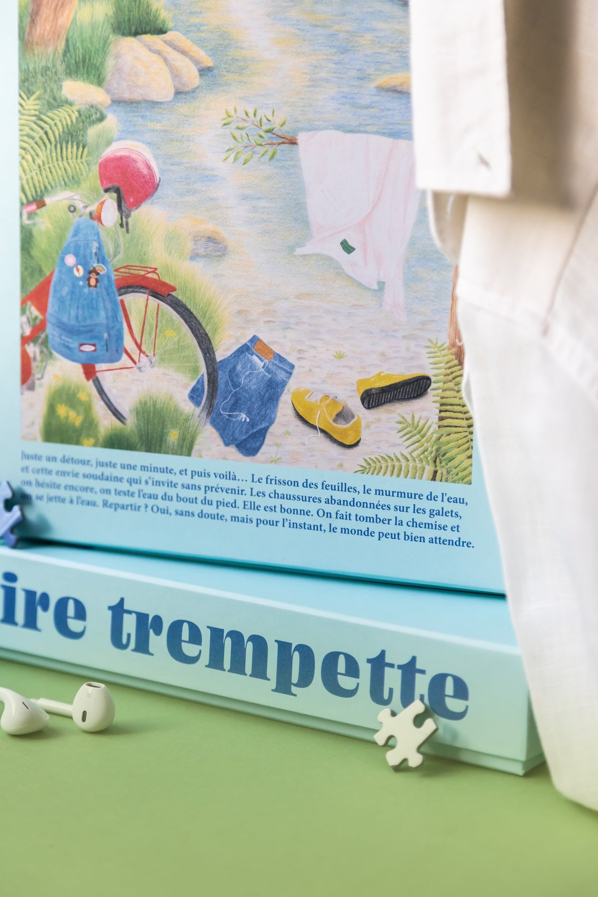 Puzzle Faire trempette 1000 pièces Jour Férié : detail dos boite