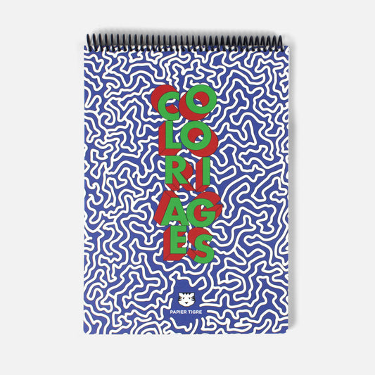 Cahier de coloriages A4 Papier Tigre vue de face