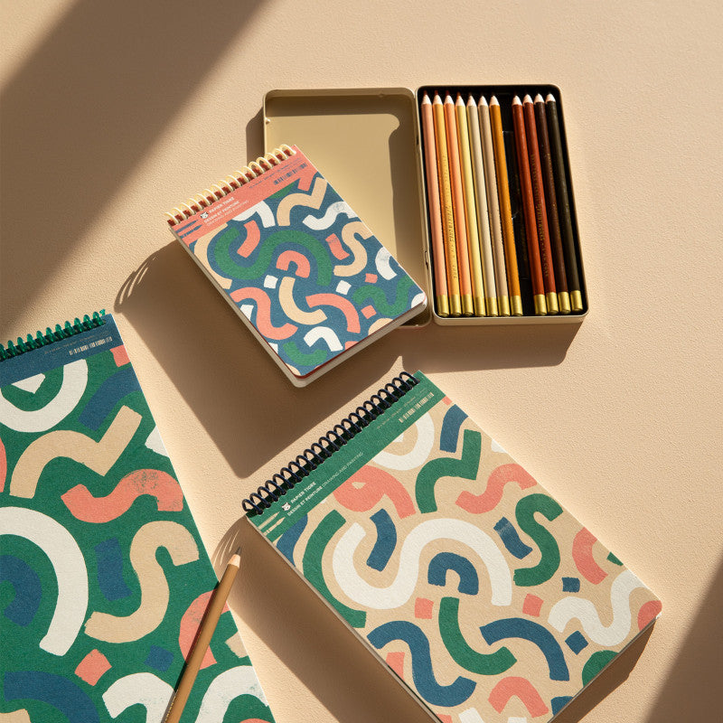 Carnets Mushi Papier Tigre présentés dans plusieurs formats