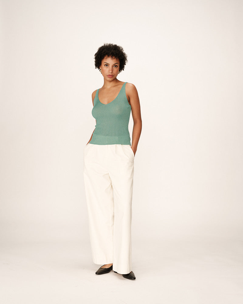 Top aqua paillette
