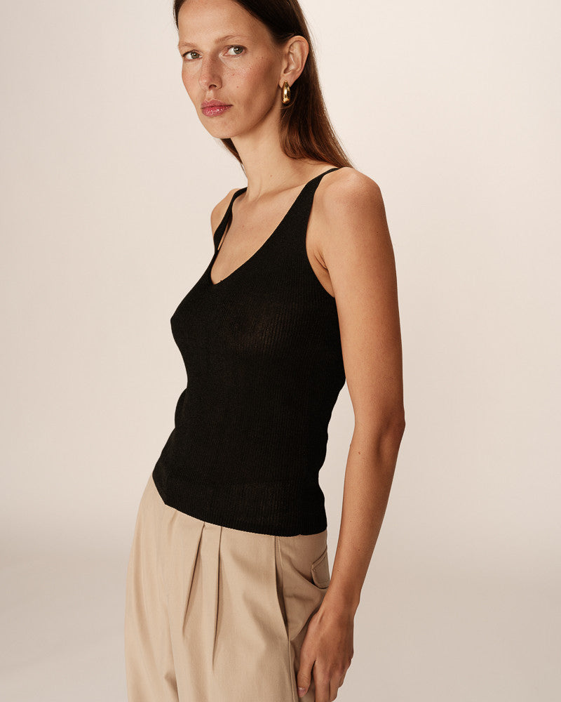 Top aqua paillette