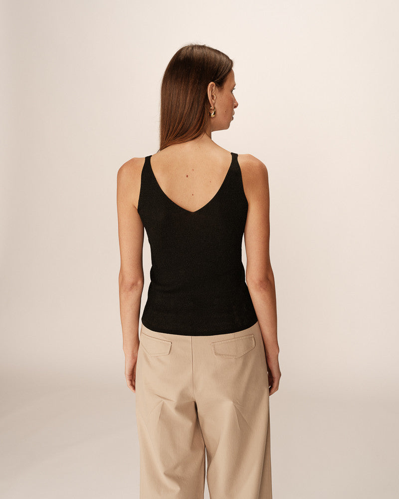 Top aqua paillette