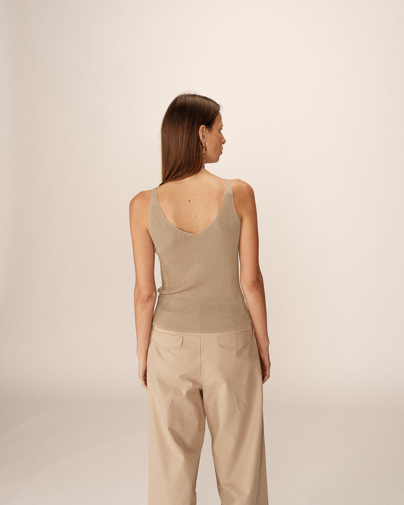 Top aqua paillette