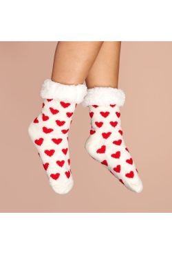 Chaussettes fourrés coeur