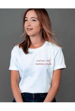 T-shirt femme brodé Maman...