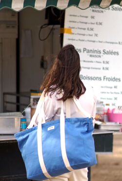 Sac à langer Charlie Noir en coton bio - Hindbag