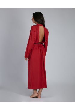 Robe longue Cocker velvet red