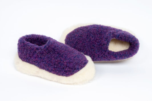 Chaussons en laine Violet