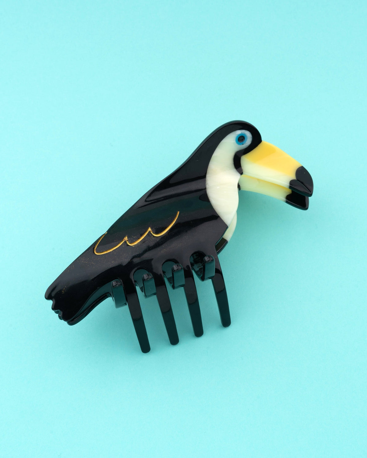 Grande pince à cheveux Toucan – Coucou Suzette – image principale 4:5