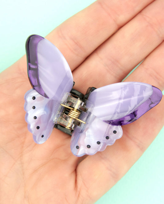 Mini pince à cheveux Papillon mauve – Coucou Suzette – image principale 4:5
