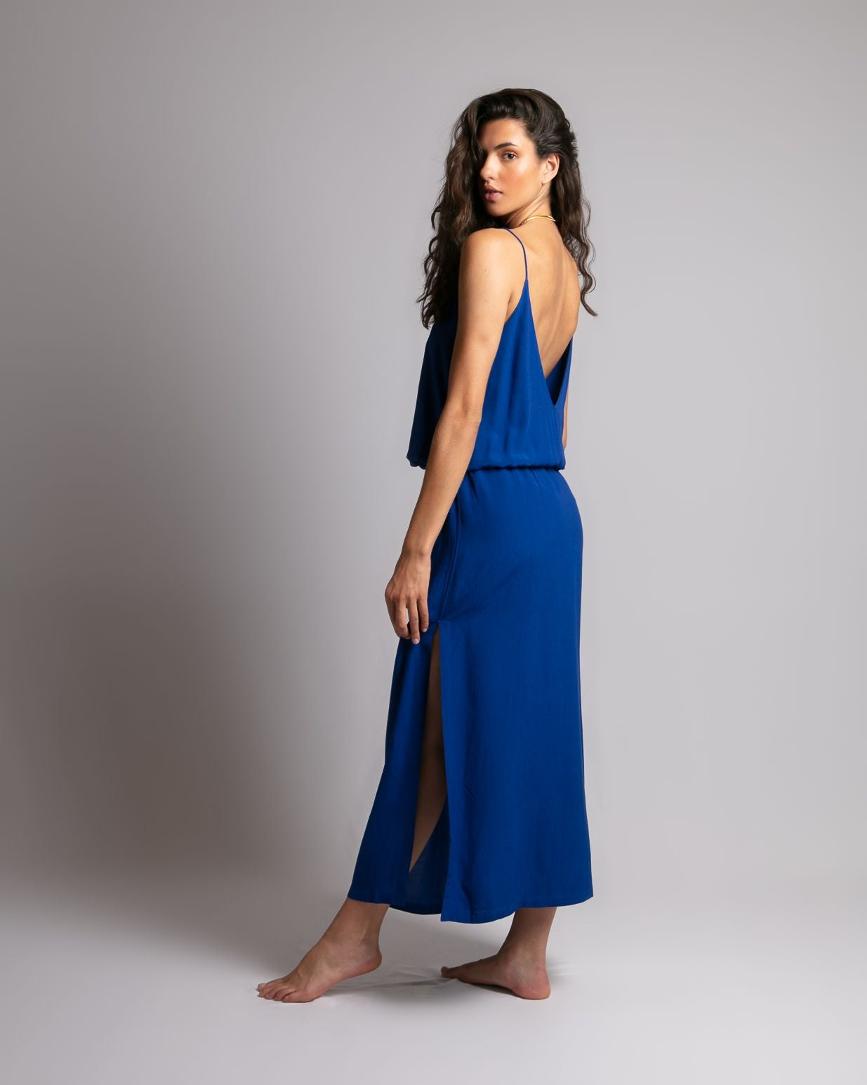 Robe longue Maeva Worker Blue