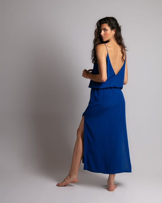 Robe longue Maeva Worker Blue