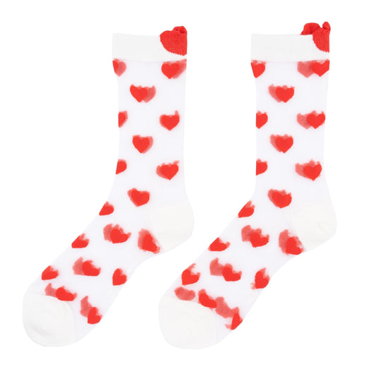 Chaussettes Transparentes Coeur