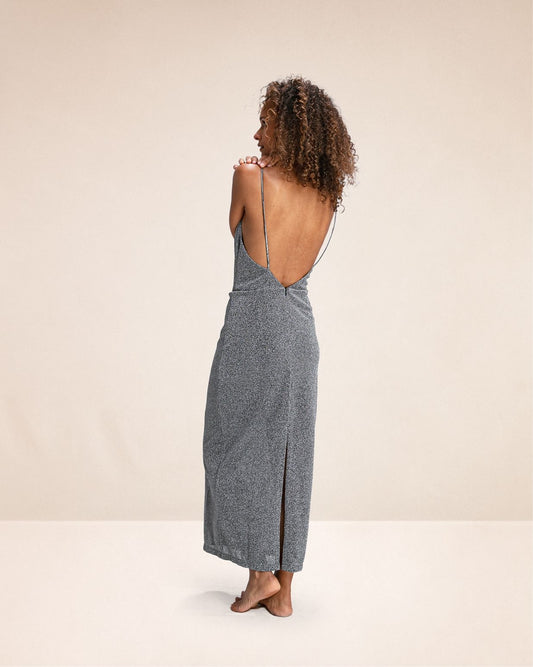 Robe longue Diaz silver