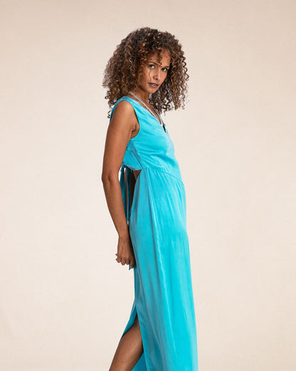 Robe longue Dune Bleu