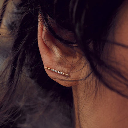 Boucles d’oreilles Imaï puces BDM Studio porté