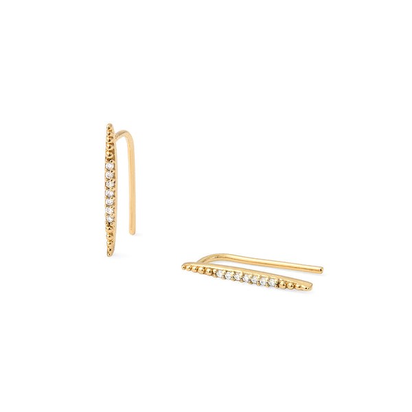 Boucles d’oreilles Imaï Swarovski BDM Studio, packshot sur fond blanc