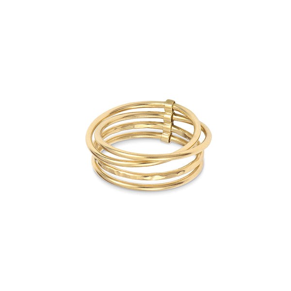 Bague Nomades quatre anneaux BDM Studio, packshot sur fond blanc
