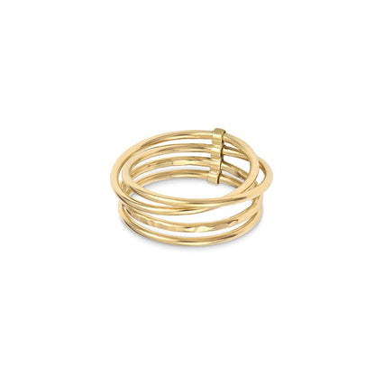 Bague Nomades quatre anneaux BDM Studio, packshot sur fond blanc