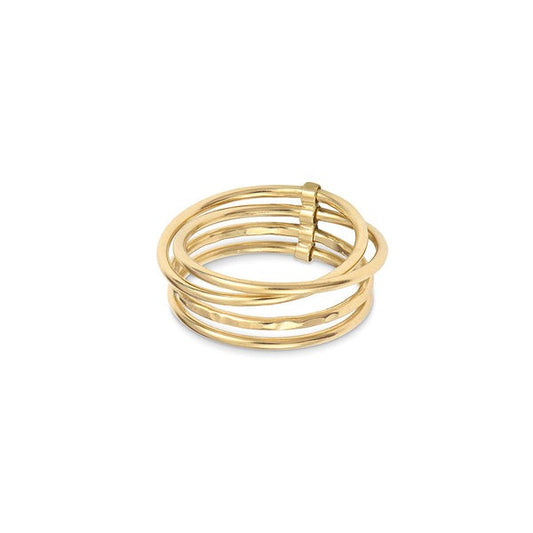 Bague Nomades quatre anneaux BDM Studio, packshot sur fond blanc