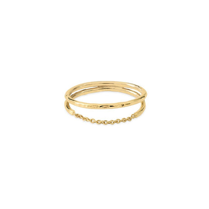 Bague Promesse double BDM Studio, packshot sur fond blanc