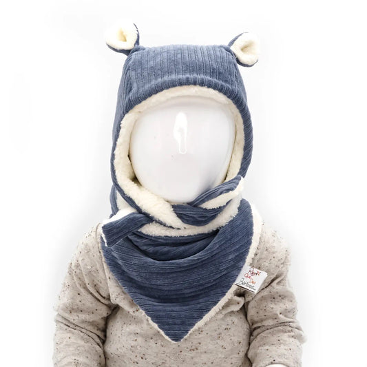 Bonnet bébé doublé en velours (au choix)