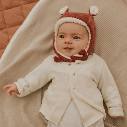 Bonnet bébé doublé en velours (au choix) – Rien Que Des Bêtises