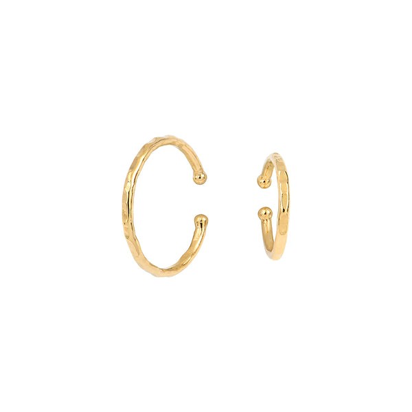 Ear cuff Illusion doré 2 cm BDM Studio, packshot sur fond blanc