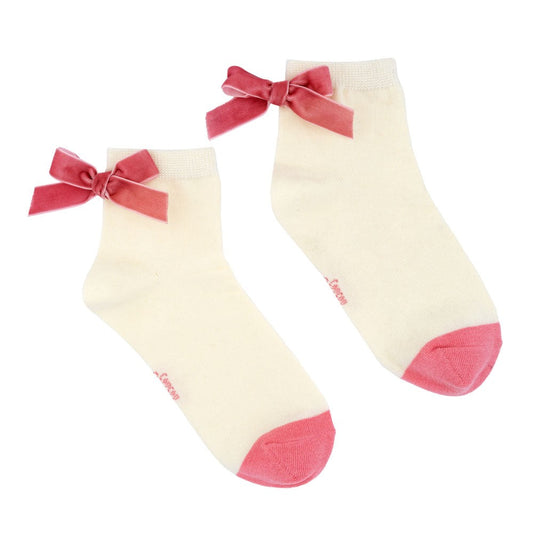 Chaussettes noeud rose