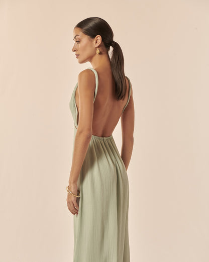 Robe longue Bubble River Green