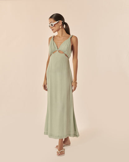 Robe longue Bubble River Green