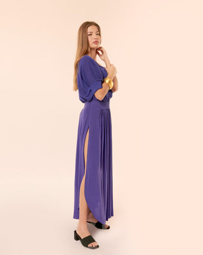 Jupe longue April ultra violet – Karma Koma