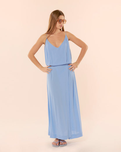 Robe Longue Faustina bleu Orezza