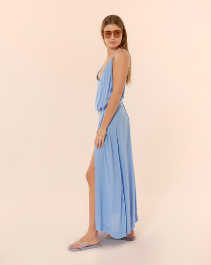 Robe Longue Faustina bleu Orezza