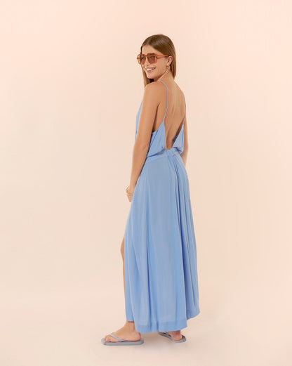 Robe Longue Faustina bleu Orezza