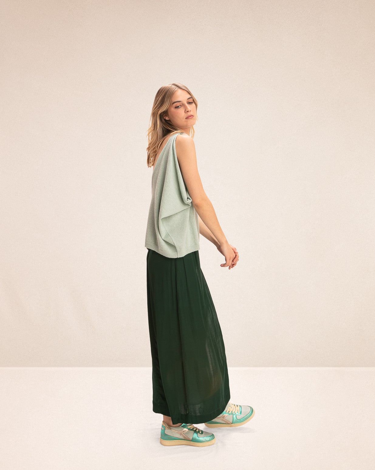 Jupe longue Save HK Green