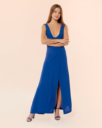 Robe longue Sharon worker blue