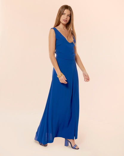 Robe longue Sharon worker blue