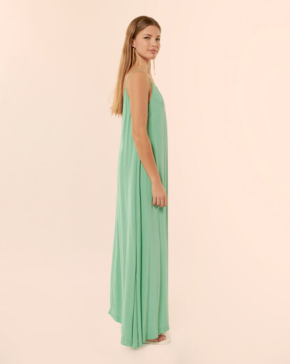 Robe longue Depp testa green