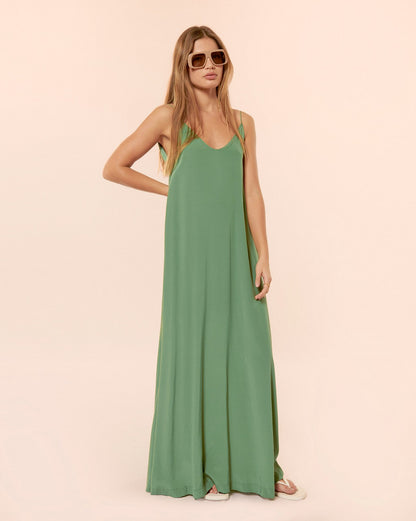 Robe longue Depp matcha
