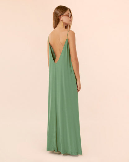Robe longue Depp matcha