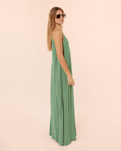 Robe longue Depp matcha
