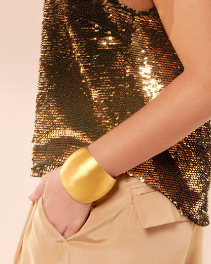 Top Jones sequin gold