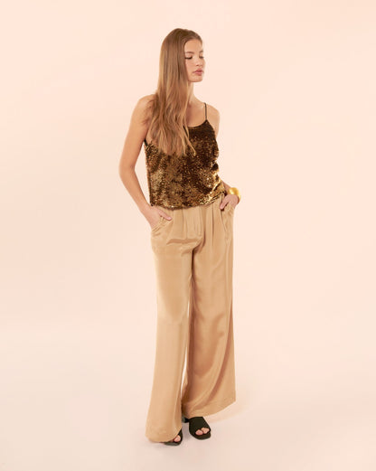 Top Jones sequin gold