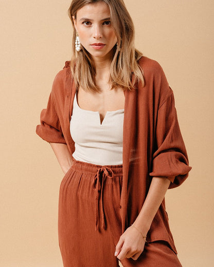 Pantalon Matisse chocolat – Grace & Mila